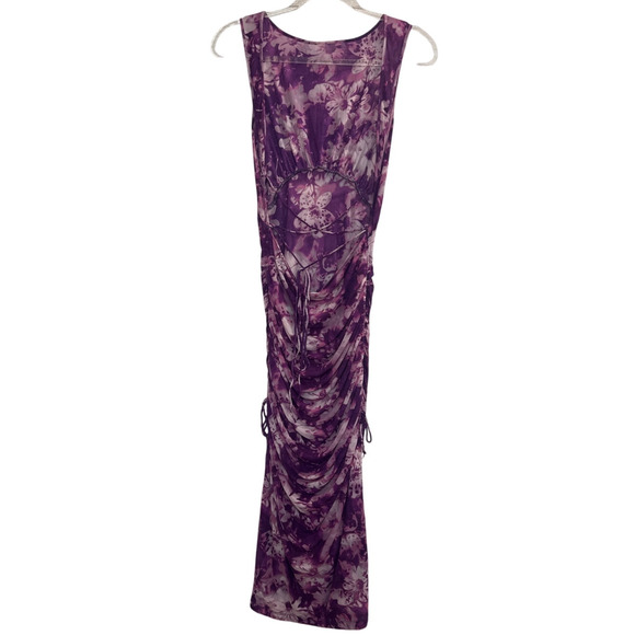 New Free People Take Me Away Midi Purple Dress Women’s Size Large - Picture 7 of 9